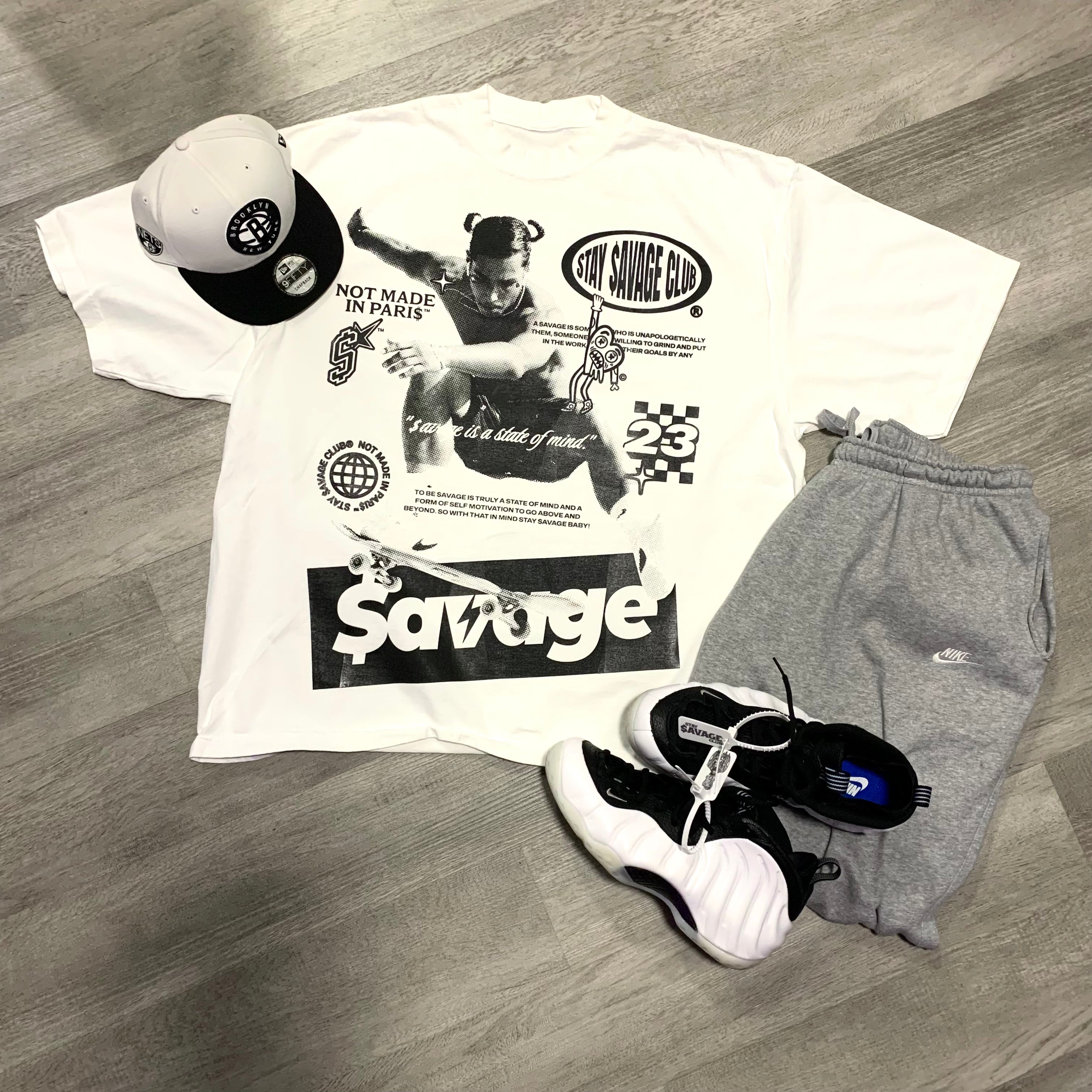 STAY $AVAGE CLUB® $AVAGE SKATER HEAVYWEIGHT DROP SHOULDER TEE