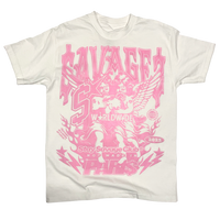 STAY $AVAGE CLUB® $AVAGE ANGELS TEE (WHT & PNK)