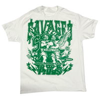 STAY $AVAGE CLUB® $AVAGE ANGEL TEE (WHT & GREEN)
