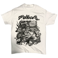 STAY $AVAGE CLUB® $AVAGE CHEETAH TEE (WHITE & BLACK)