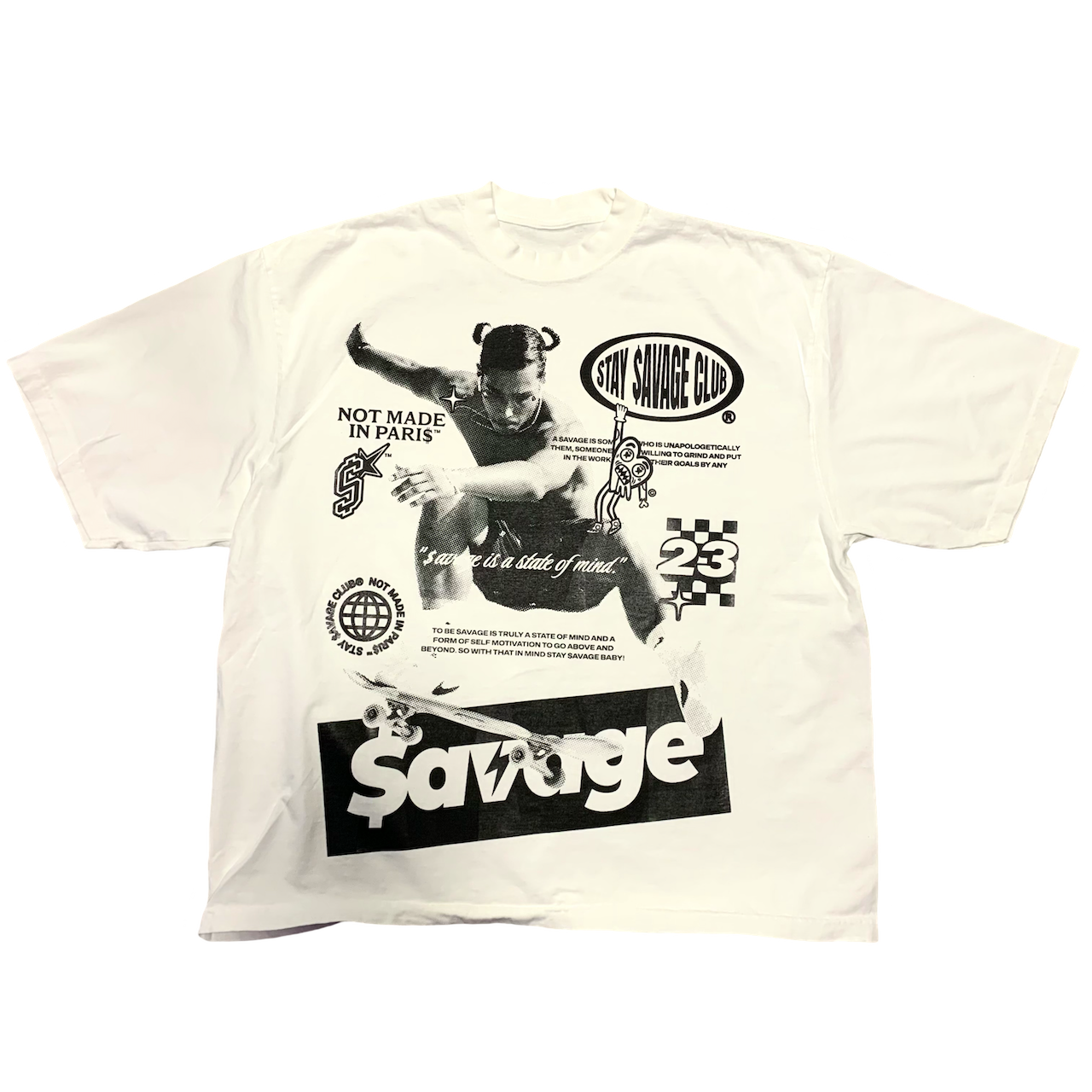 STAY $AVAGE CLUB® $AVAGE SKATER HEAVYWEIGHT DROP SHOULDER TEE
