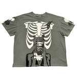 MI$$ $AVAGE X SKELETON TEE (OVERSIZED) (PALE OLIVE GREEN, WHITE X BLACK