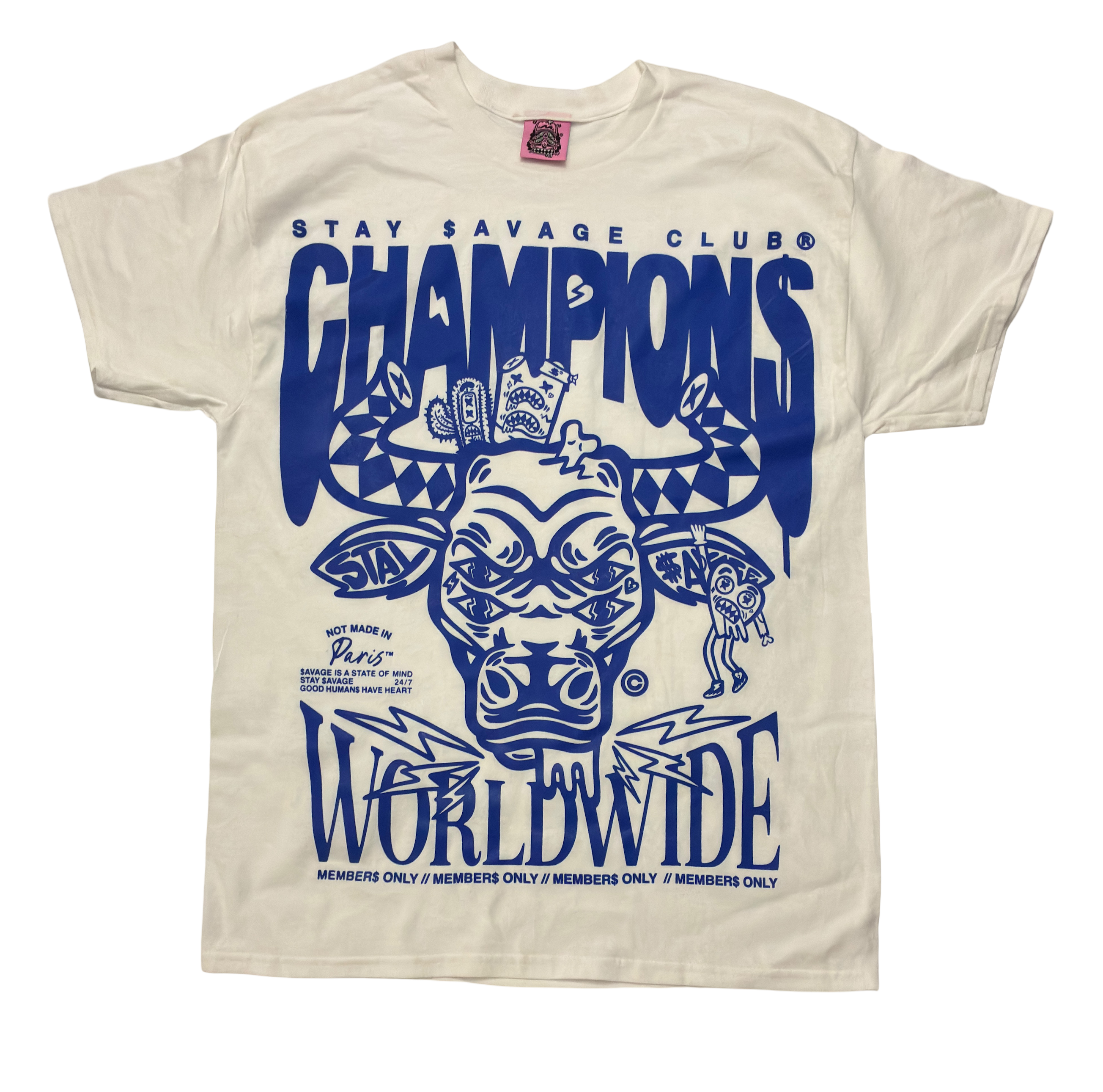 STAY $AVAGE CLUB® CHAMPION$ WORLDWIDE TEE